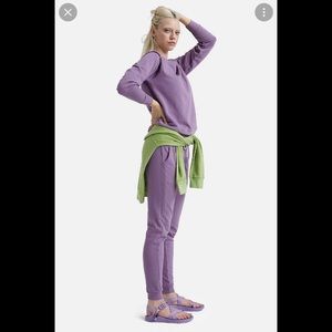 MATE the label EUC organic cotton terry joggers and sweatshirt set